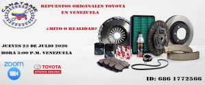 Lee más sobre el artículo REPUESTOS ORIGINALES TOYOTA EN VENEZUELA, MITO O REALIDAD?