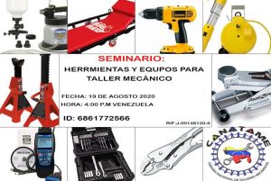 Lee más sobre el artículo SEMINARIO  HERRAMIENTAS Y EQUIPOS PARA TALLER MÉCANICO
