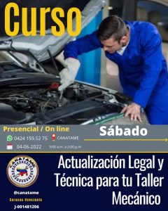 Lee más sobre el artículo CURSO ACTUALIZACIÓN LEGAL Y TÉCNICA PARA TU TALLER MECÁNICO
