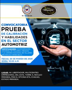 Lee más sobre el artículo CONVOCATORIA PRUEBA DE HABILIDADES Y CALIBRACIÓN AUTOMOTRICES