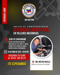 Lee más sobre el artículo CONVERSATORIO IMPORTANCIA DE LA SEGURIDAD INDUSTRIAL EN TALLERES MECÁNICOS