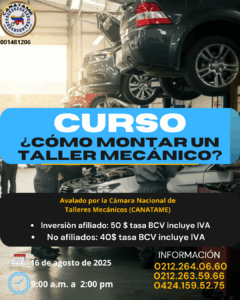Lee más sobre el artículo CURSO CÓMO MONTAR UN TALLER MECÁNICO EN VENEZUELA