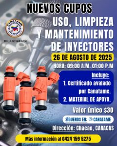 Lee más sobre el artículo CURSO USO, LIMPIEZA Y MANTENIMIENTO DE INYECTORES